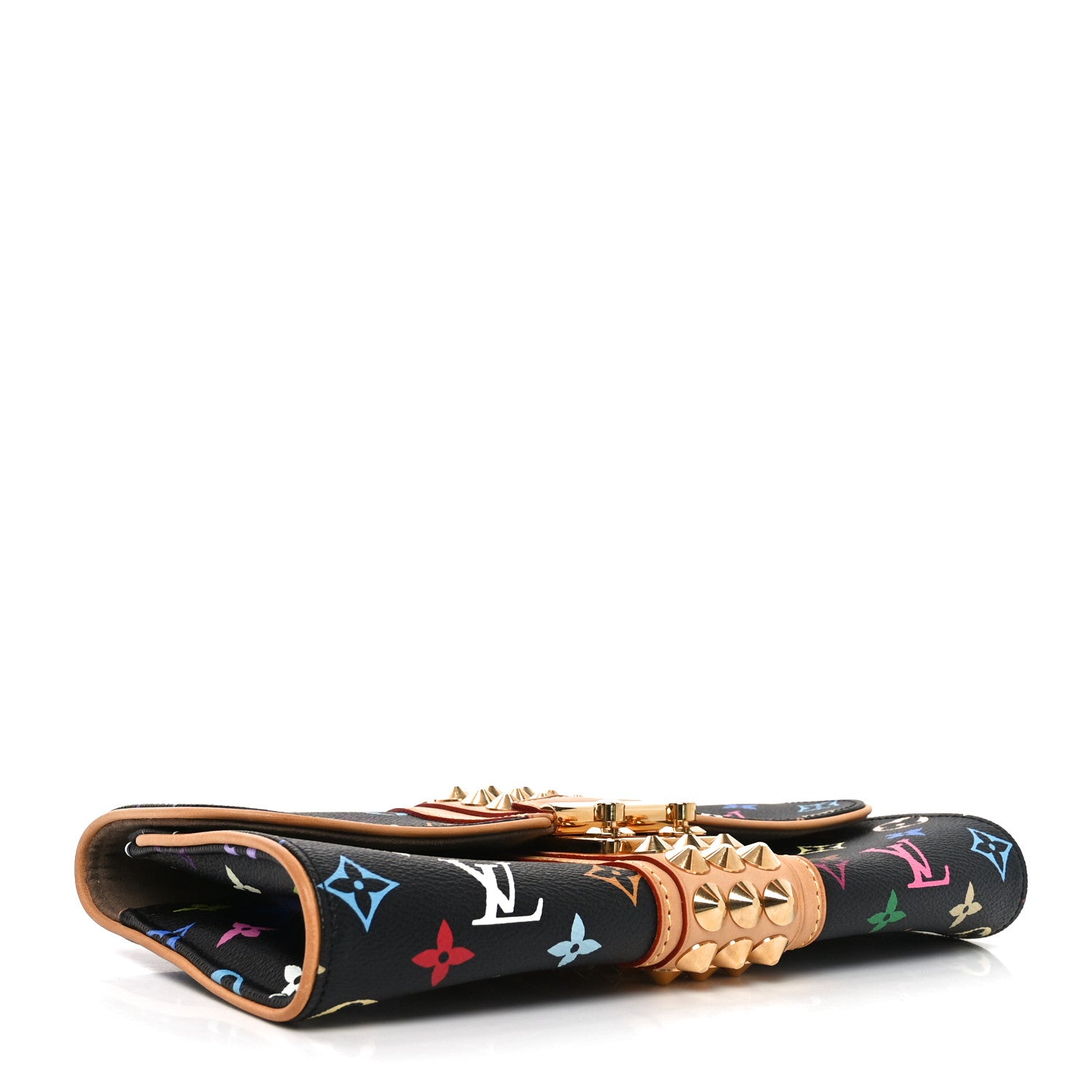 Louis Vuitton Monogram Multicolor Courtney Clutch Black 3 of 8