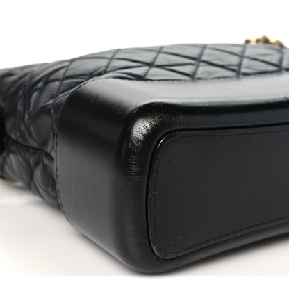 Chanel Aged Calfskin Quilted Medium Gabrielle Hobo Black 9 of 10