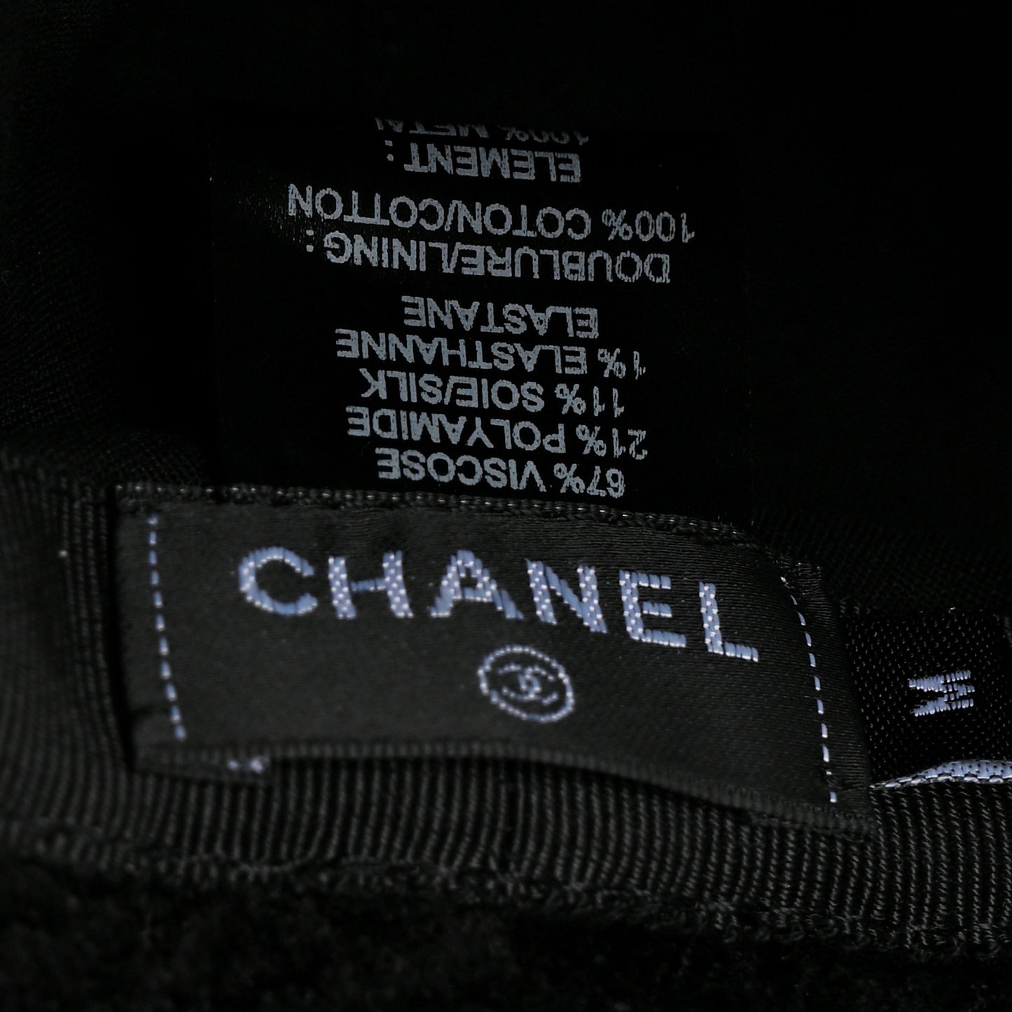 Viscose Silk Quilted CC Bucket Hat M Black