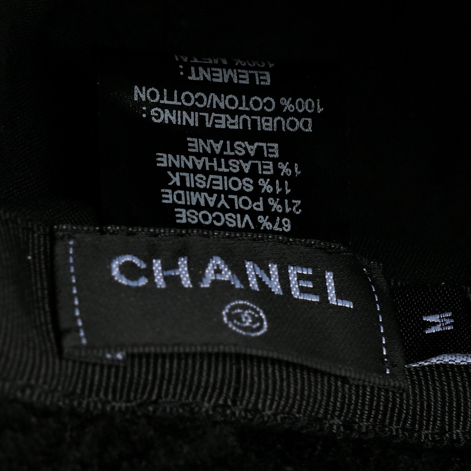 Chanel Viscose Silk Quilted CC Bucket Hat M Black 9 of 9