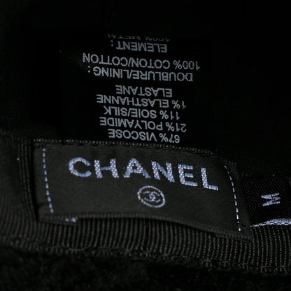 Chanel Viscose Silk Quilted CC Bucket Hat M Black 9 of 9