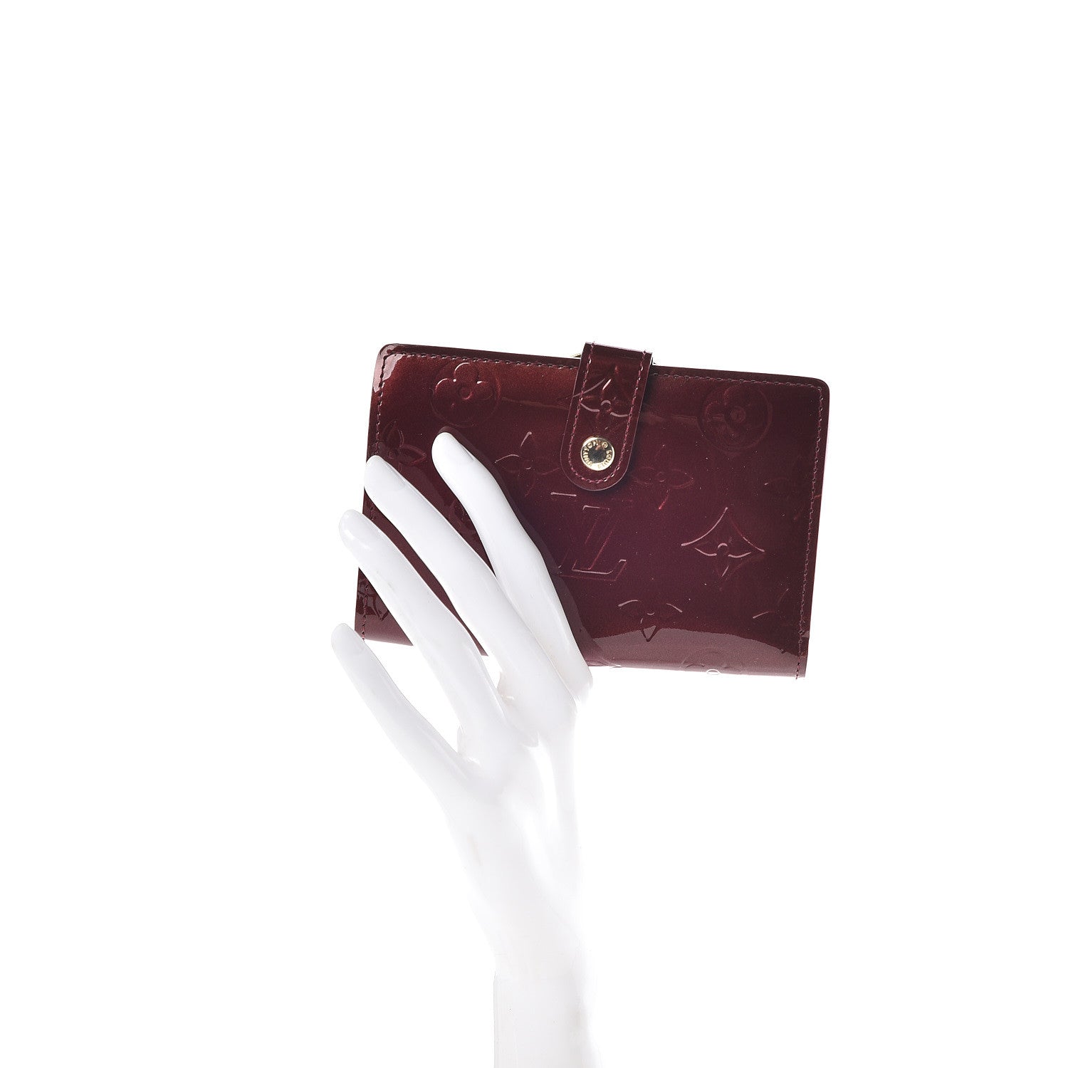 Louis Vuitton Vernis French Purse Wallet Rouge Fauviste 2 of 10