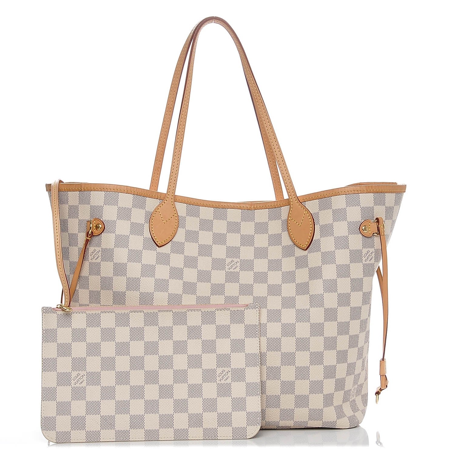 Louis Vuitton Damier Azur Neo Neverfull MM Rose Ballerine 1 of 7