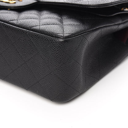 Chanel Caviar Quilted Jumbo Double Flap Black 9 of 11
