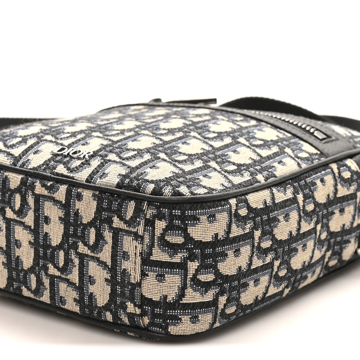 Oblique Messenger Pouch Beige Black