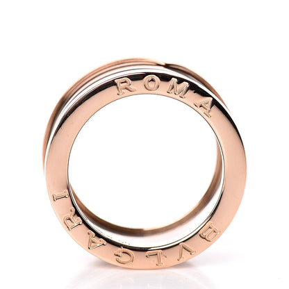 Bulgari 18K Rose Gold Bronze Cermet B.Zero1 Roma Four-Band Ring 55 7.25 5 of 6