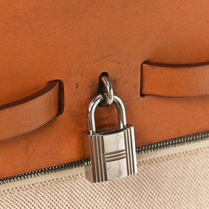Hermes Toile Vache Hunter Herbag Zip 39 MM Beige Naturel 12 of 16