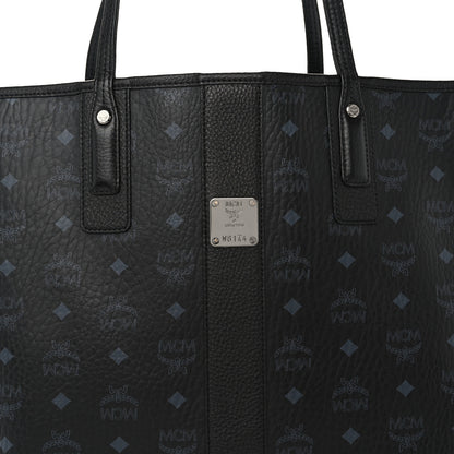 MCM Grained Calfskin Visetos Medium Liz Reversible Shopper Tote Black 9 of 14