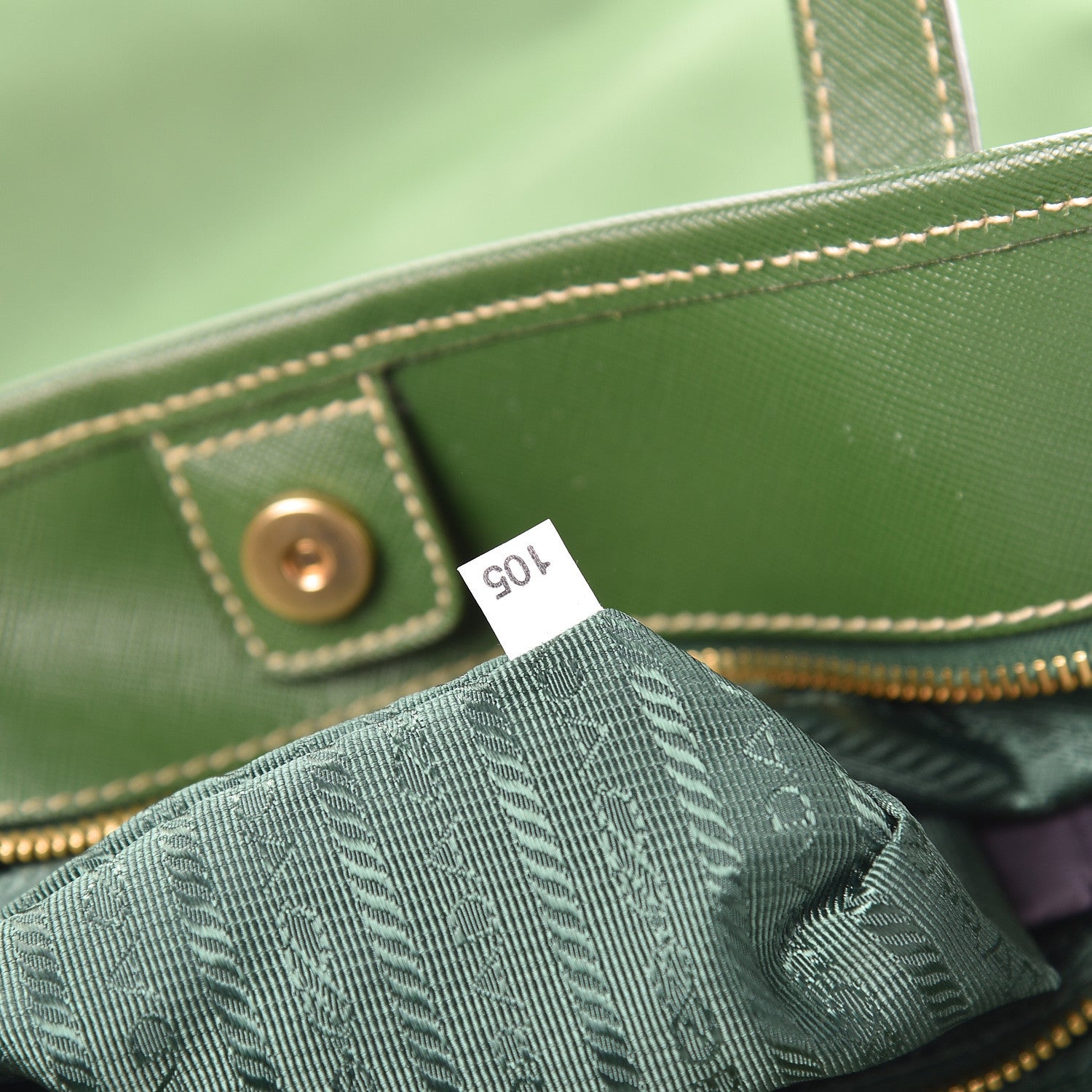 Prada Tessuto Nylon Oro Tote Larice 7 of 10