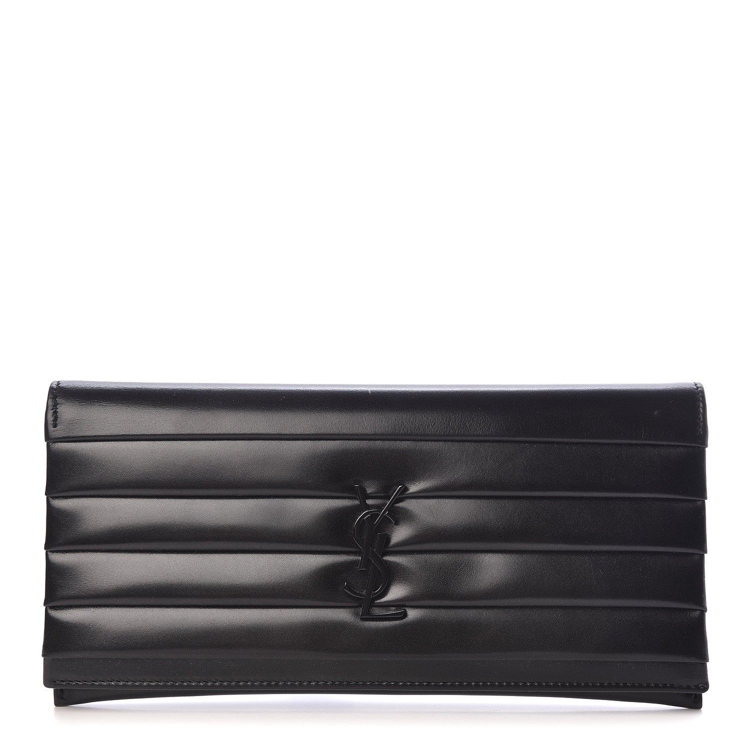 Saint Laurent Calfskin Monogram Smoking Clutch Black 1 of 7