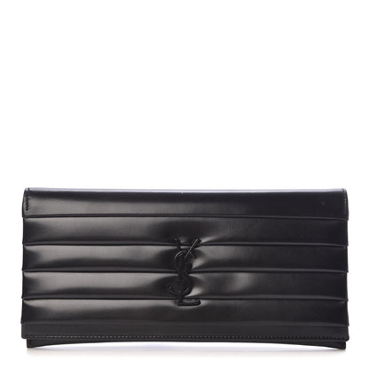 Saint Laurent Calfskin Monogram Smoking Clutch Black 1 of 7