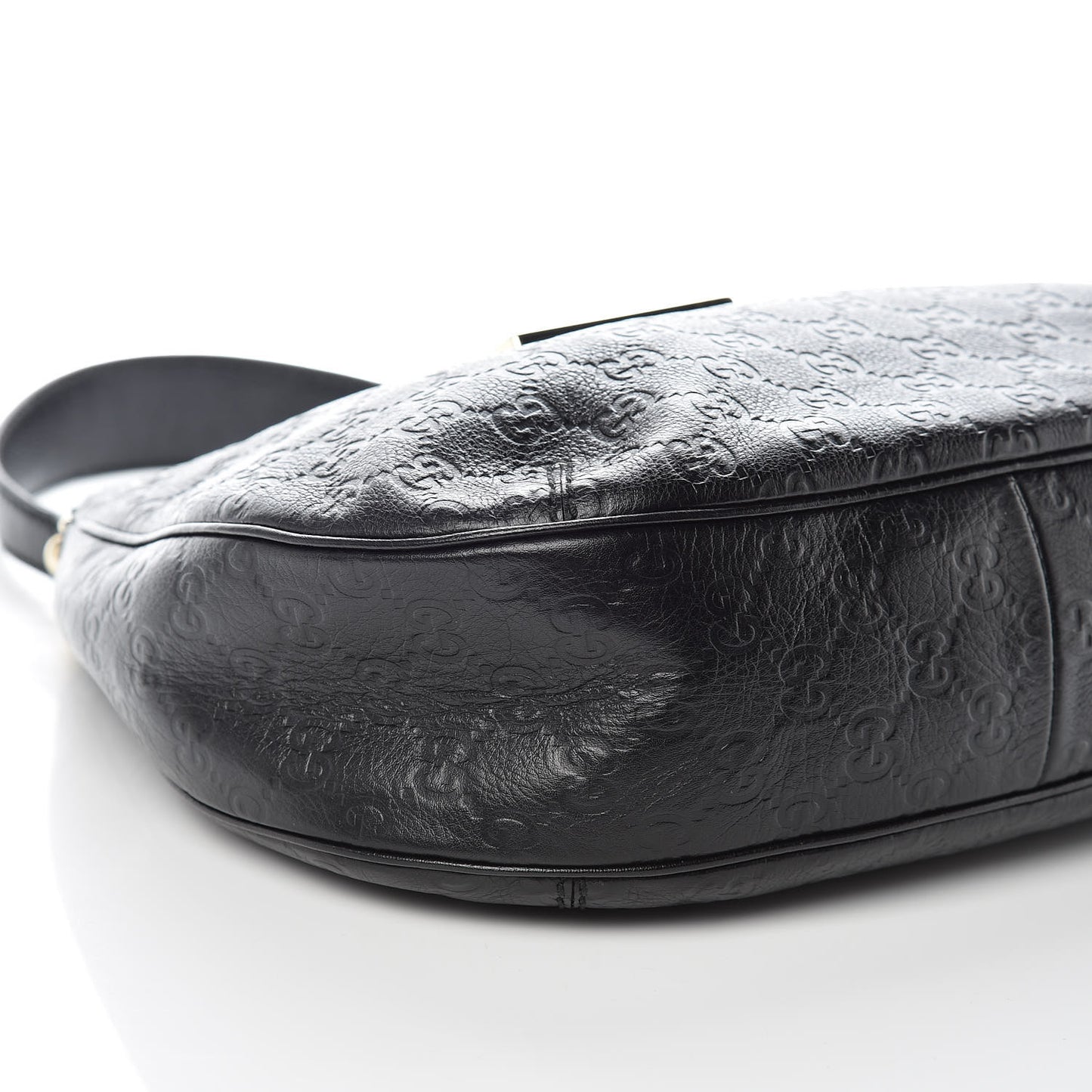 Guccissima Medium New Ladies Web Hobo Black
