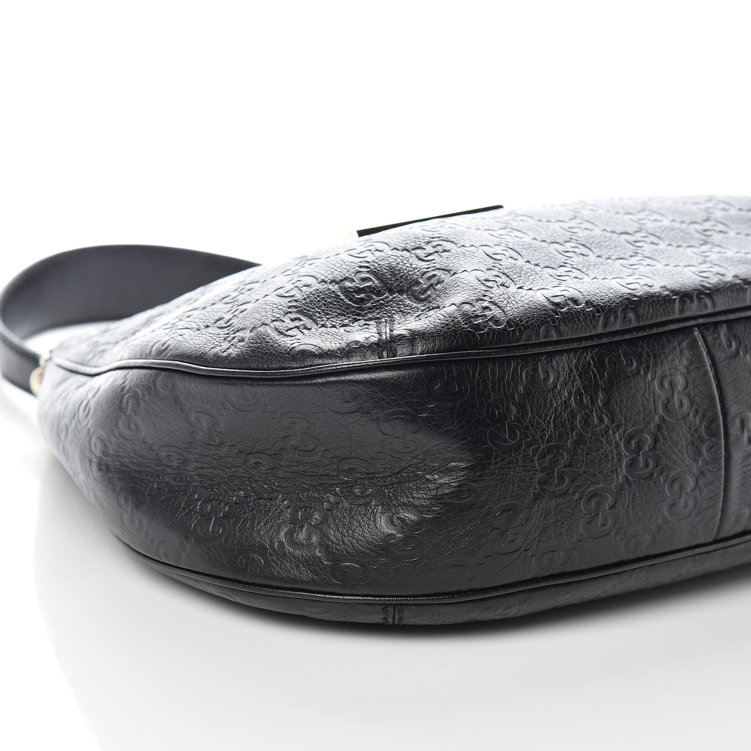 Gucci Guccissima Medium New Ladies Web Hobo Black 8 of 10