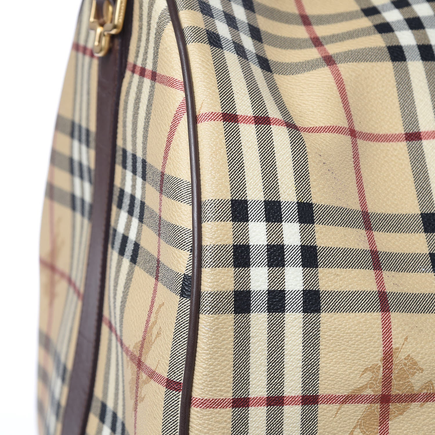 Burberry Haymarket Check Duffle Bag Brown 14 of 17