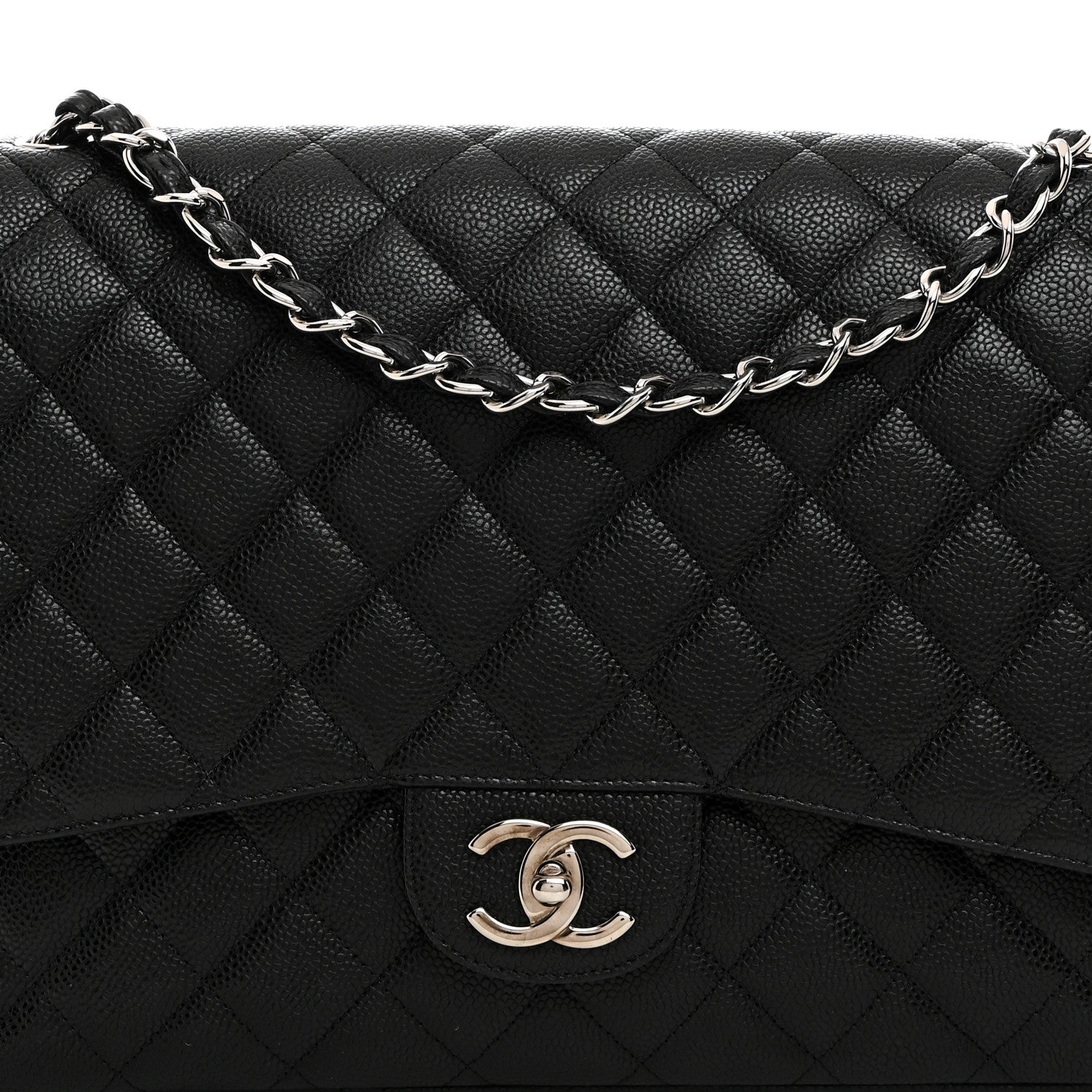 Chanel Caviar Quilted Maxi Double Flap Black 7 of 9