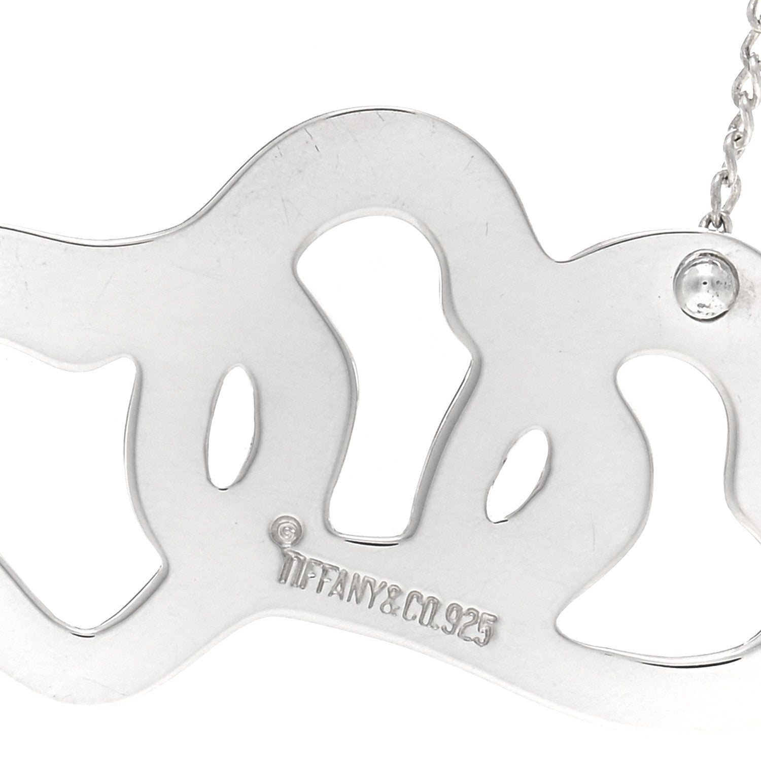 Tiffany Sterling Silver Elsa Peretti Triple Heart Necklace 4 of 4