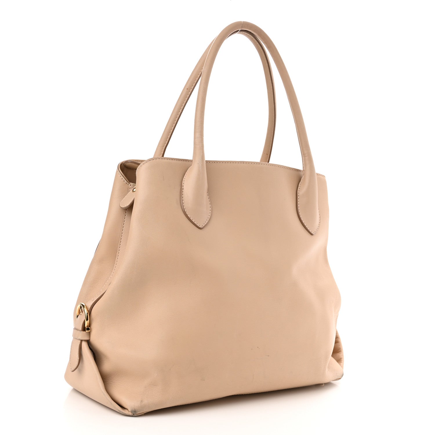 Salvatore Ferragamo Calfskin Fiamma Bag New Bisque 3 of 21