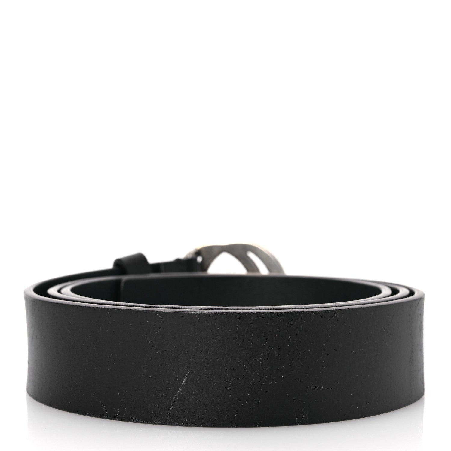 Gucci Selleria Calfskin Mens Interlocking G 37mm Belt 110 44 Black 2 of 9