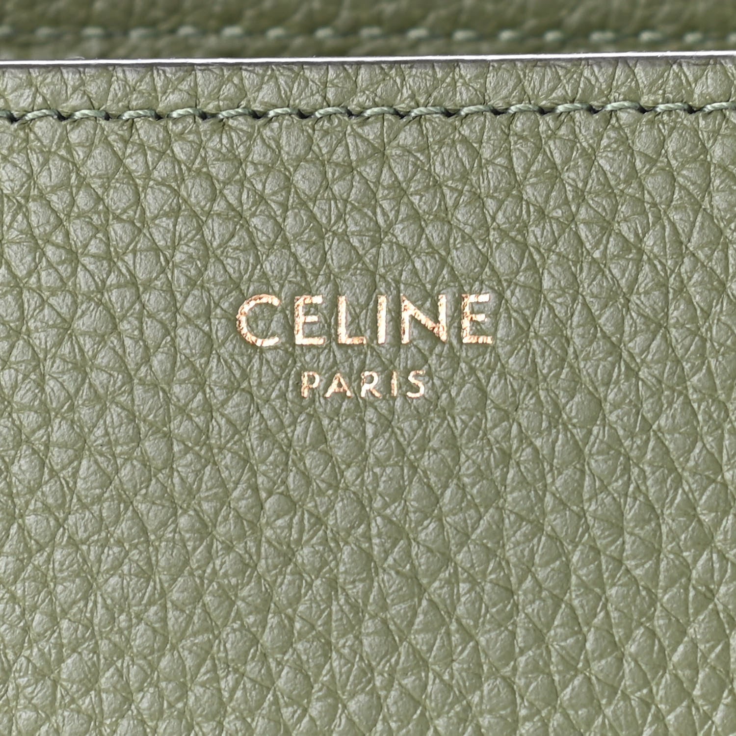 Celine Drummed Calfskin Micro Luggage Light Khaki 6 of 11