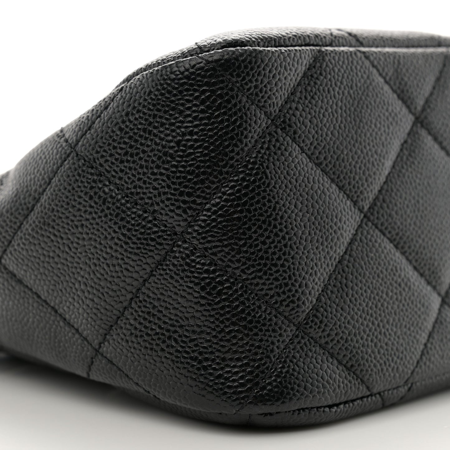 Caviar Quilted Small Pick Me Up Hobo Black