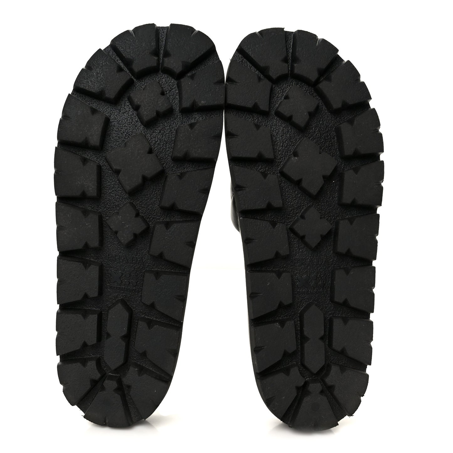 Nappa Logo Quilted Slide Sandals 39 Militaire