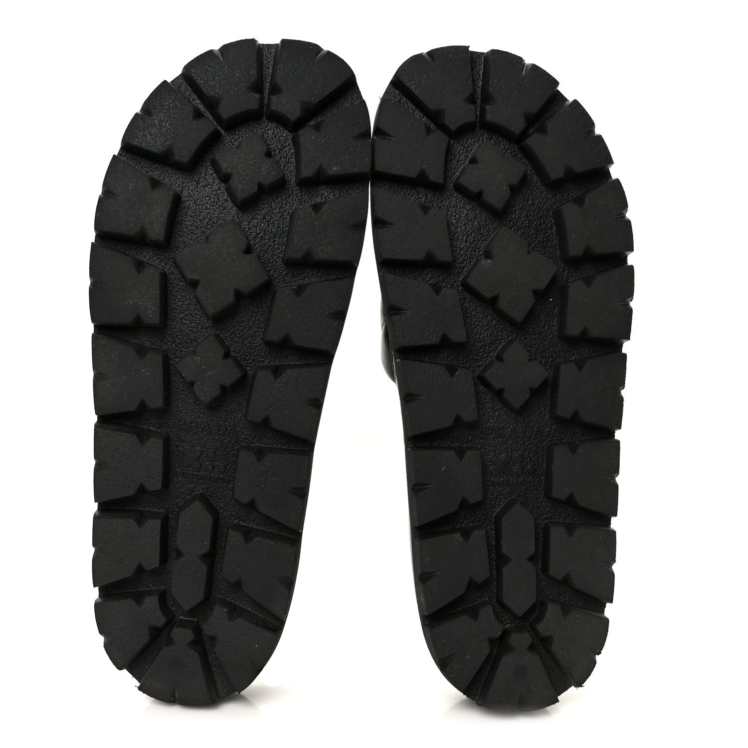 Prada Nappa Logo Quilted Slide Sandals 39 Militaire 6 of 10