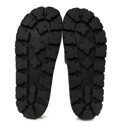 Prada Nappa Logo Quilted Slide Sandals 39 Militaire 6 of 10
