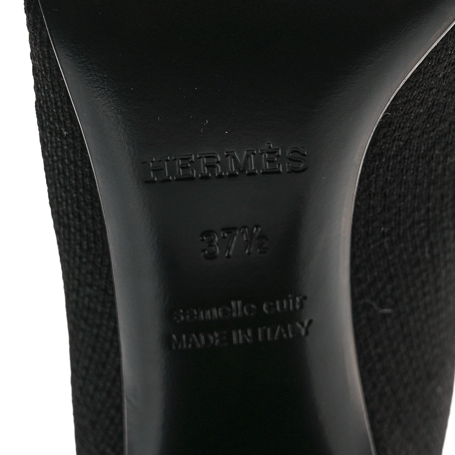 Hermes Knit Calfskin Volver Ankle Boots 37.5 Black 11 of 16