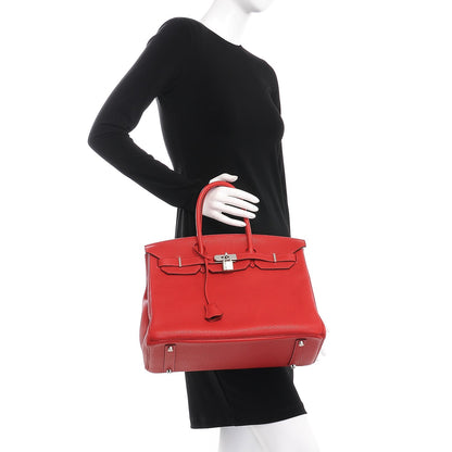 Hermes Togo Birkin 35 Rouge Casaque 2 of 29