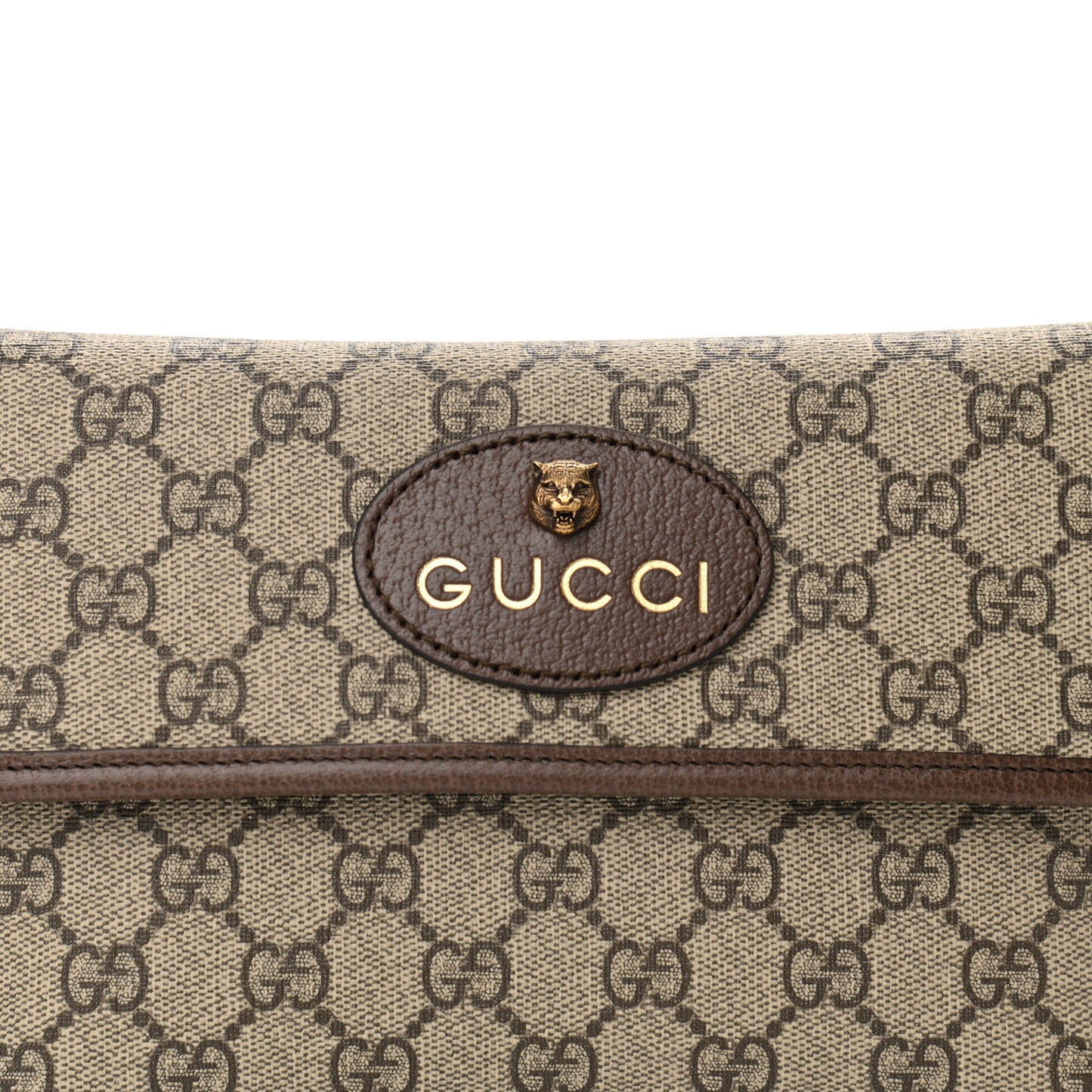 GG Supreme Monogram Neo Vintage Web Belt Bag Brown