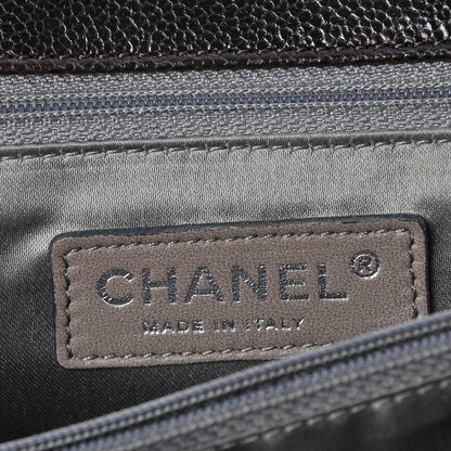 Chanel Glazed Caviar Pocket In The City Tote Brown 6 of 7