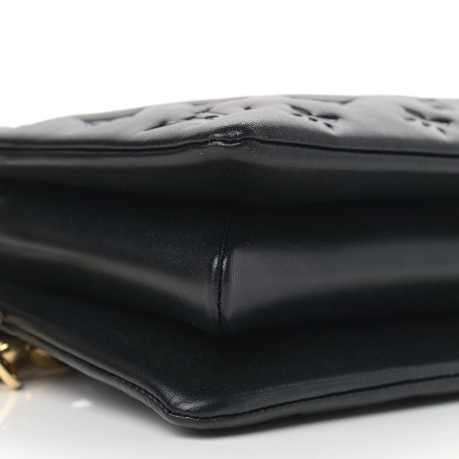 Louis Vuitton Lambskin Embossed Monogram Coussin BB Black 7 of 8