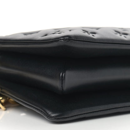 Louis Vuitton Lambskin Embossed Monogram Coussin BB Black 7 of 8