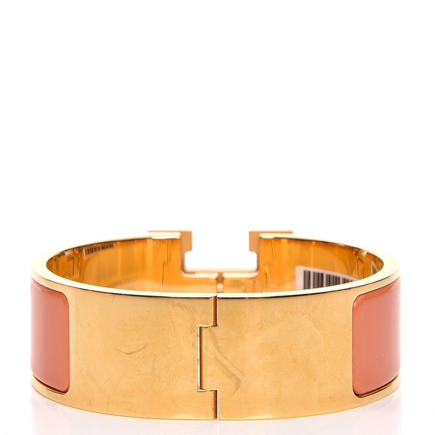 Enamel Wide Clic Clac H Bracelet PM Peach Melba