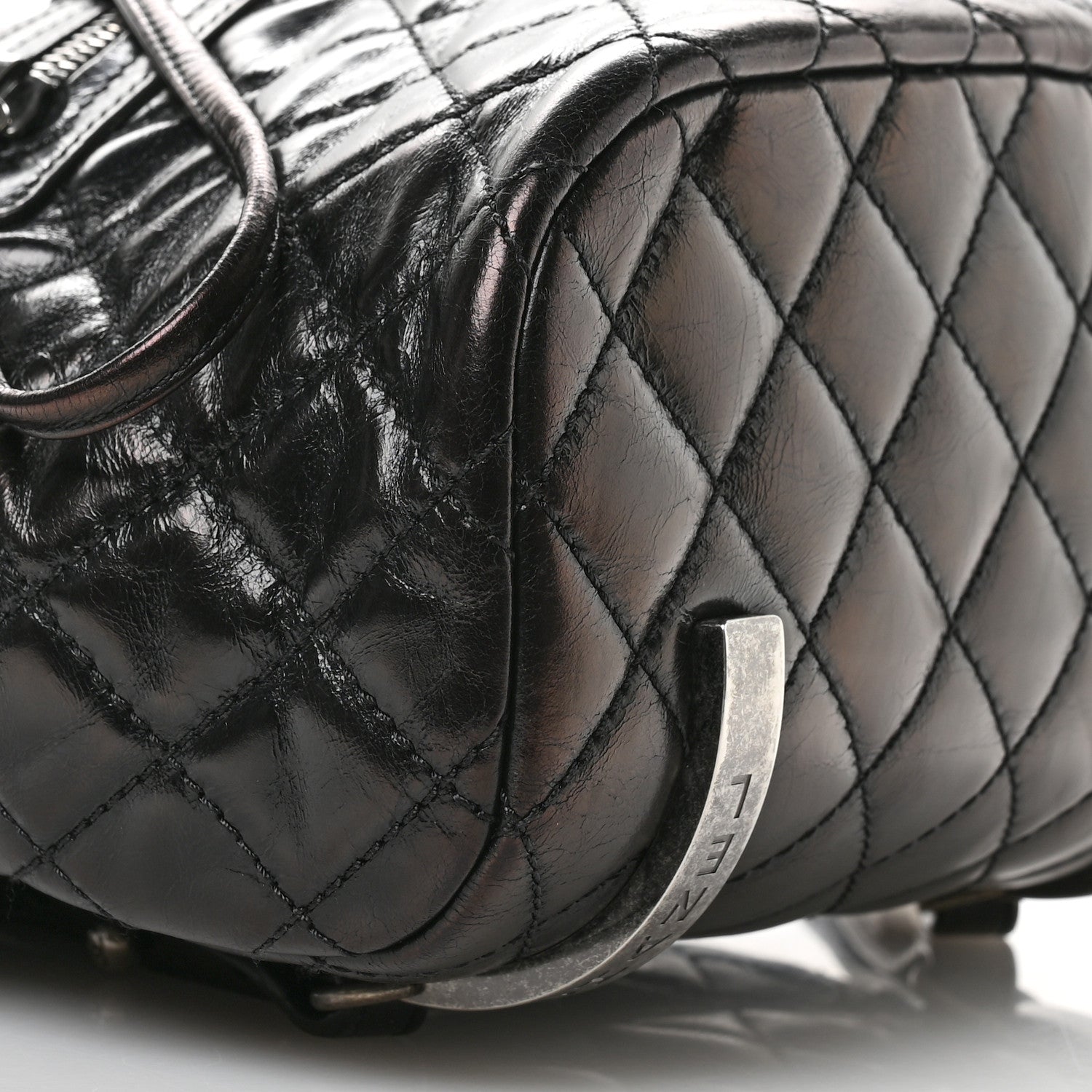 Chanel Glazed Calfskin Quilted Small Salzburg Mountain Backpack Black 9 of 10