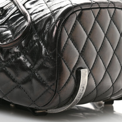 Chanel Glazed Calfskin Quilted Small Salzburg Mountain Backpack Black 9 of 10