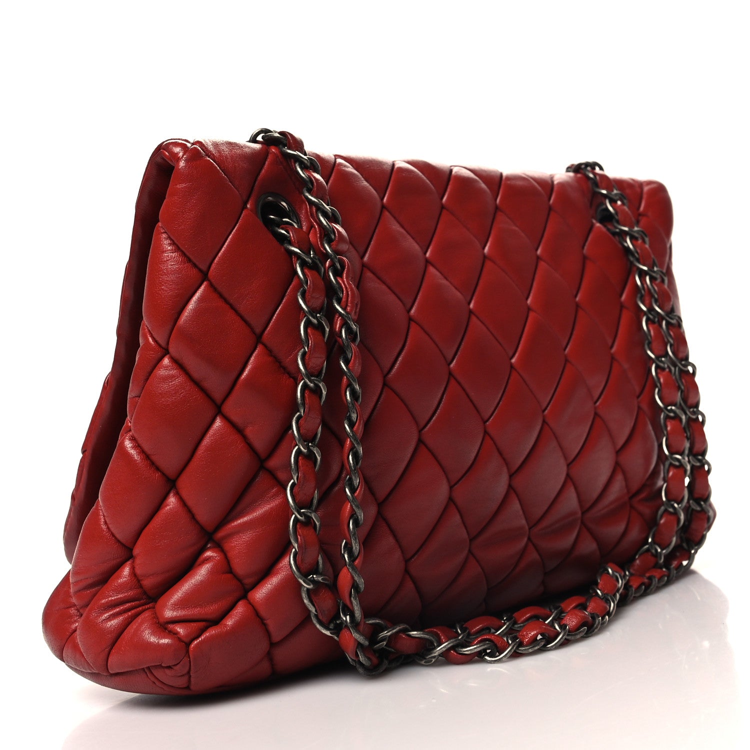 Chanel Lambskin Large New Bubble Flap Red 3 of 12