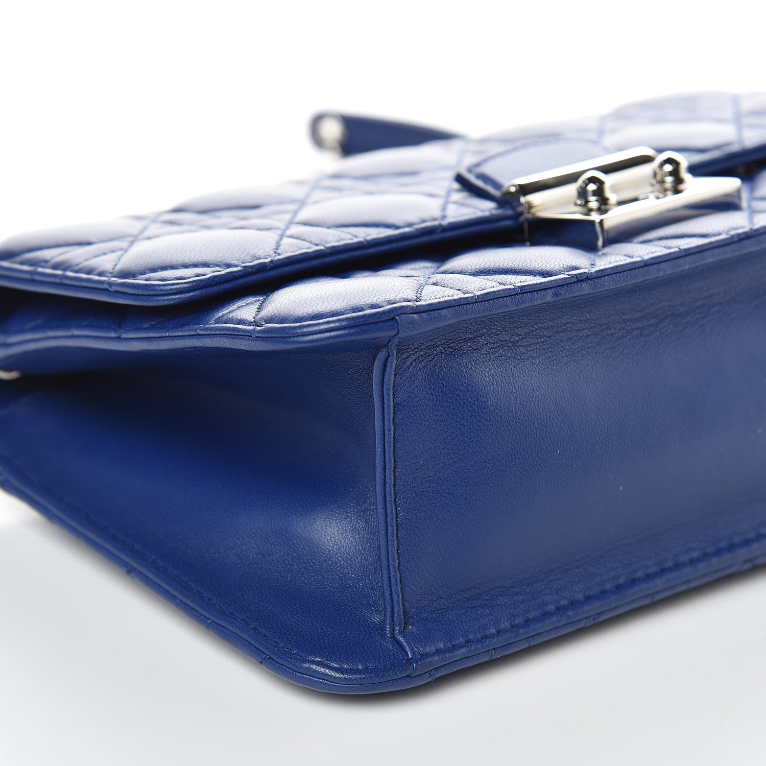 Christian Dior Lambskin Cannage Miss Dior Promenade Pouch Blue 8 of 9