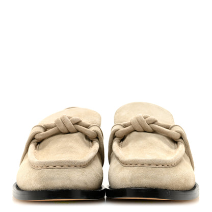 Bottega Veneta Suede Astaire Knot Loafers 38 Ecru 3 of 9