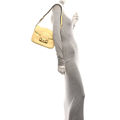 Gucci Calfskin Horsebit 1955 Aura Small Shoulder Bag Daylight Yellow 2 of 11