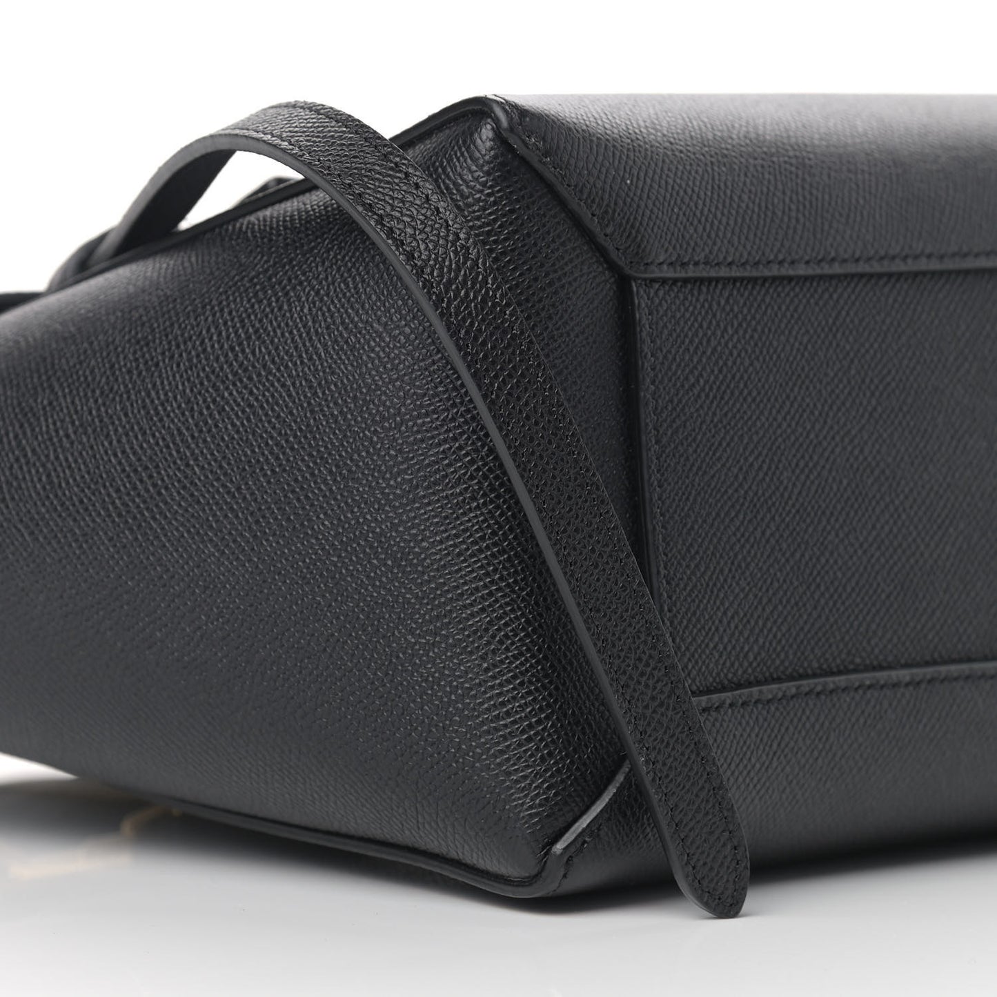 Grained Calfskin Micro Belt Bag Black