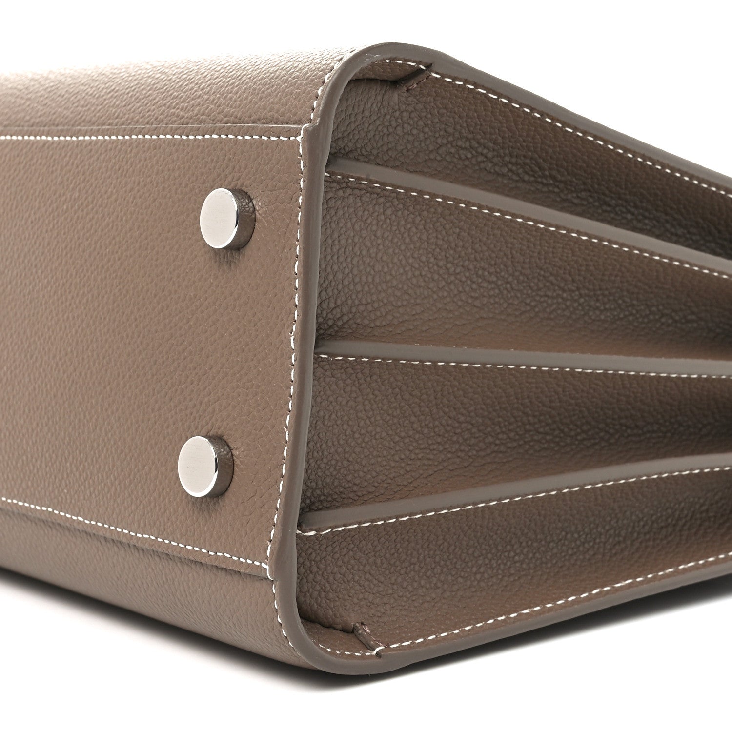 Saint Laurent Grained Calfskin Topstich Baby Sac De Jour Taupe 10 of 10