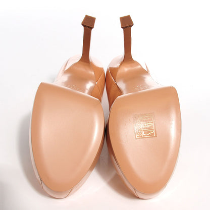 Saint Laurent Vitello Vernice 105 Tribtoo Pumps 38 Nude 5 of 8
