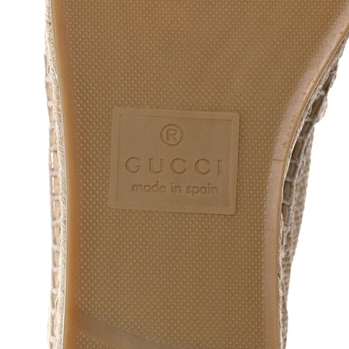Straw Elaphe Matelasse GG Marmont Espadrilles 38 Natural Cream Brown