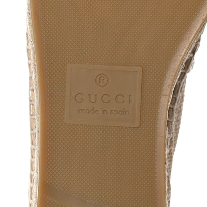 Gucci Straw Elaphe Matelasse GG Marmont Espadrilles 38 Natural Cream Brown 6 of 11
