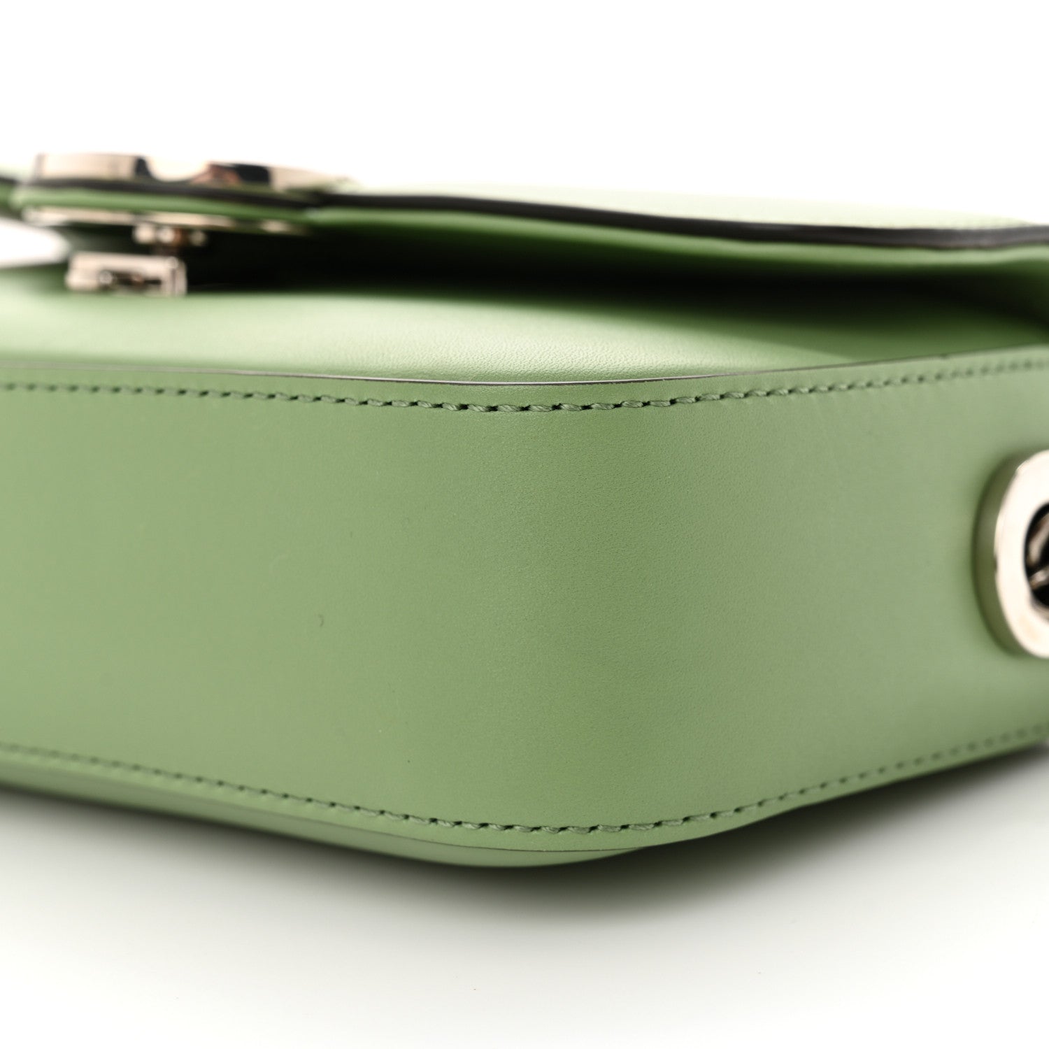Gucci Senna Calfskin Petite GG Top Handle Shoulder Bag Green Soil Grass 10 of 10