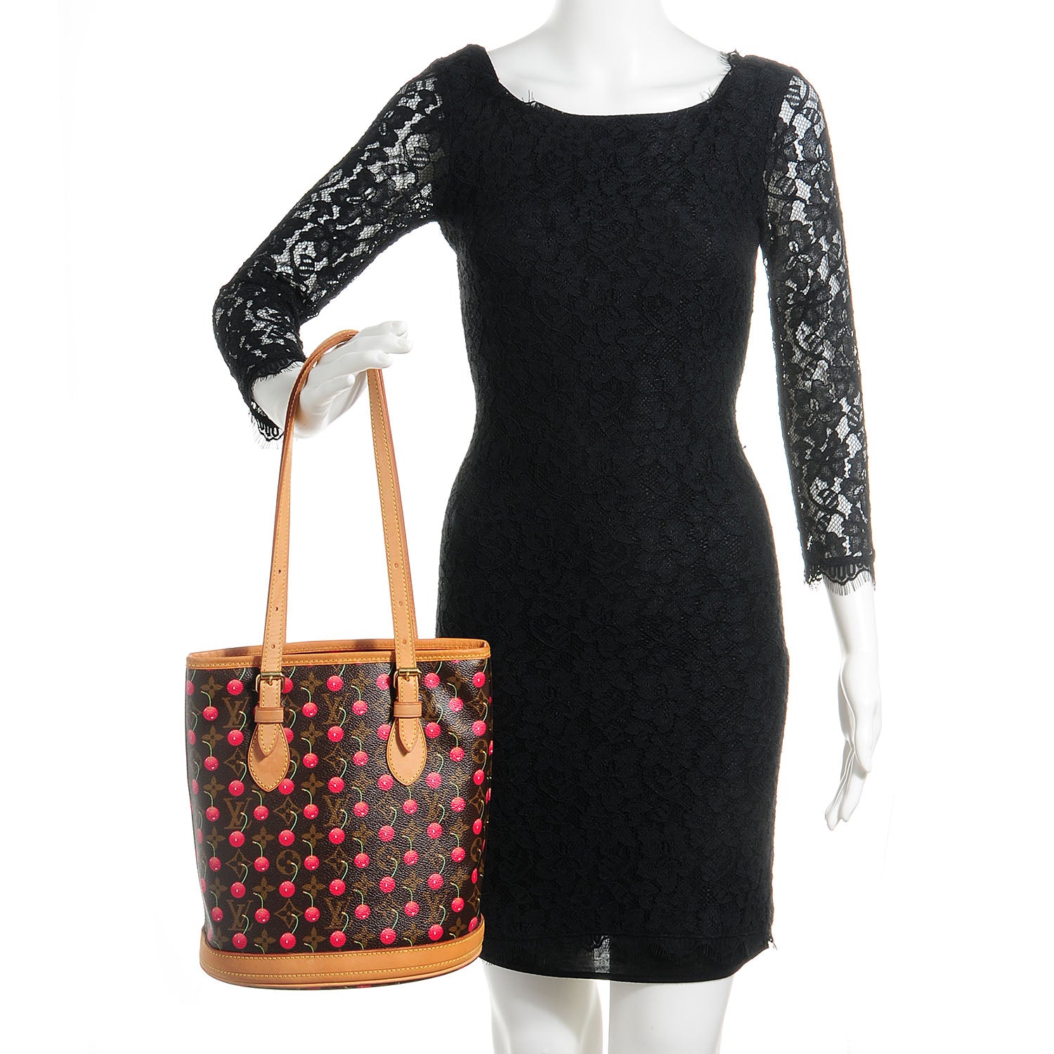 Louis Vuitton Monogram Cerises Bucket Bag 2 of 8
