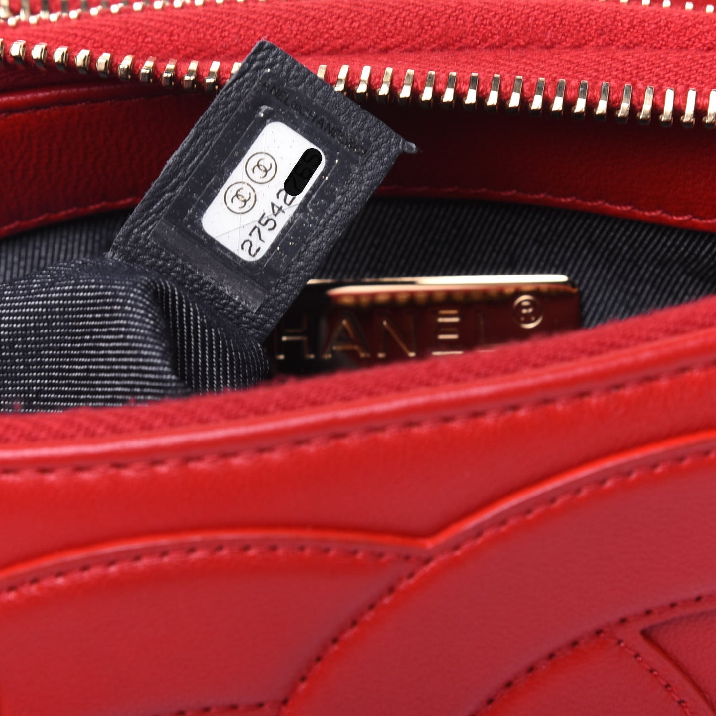Lambskin CC Mania Waist Belt Bag Red