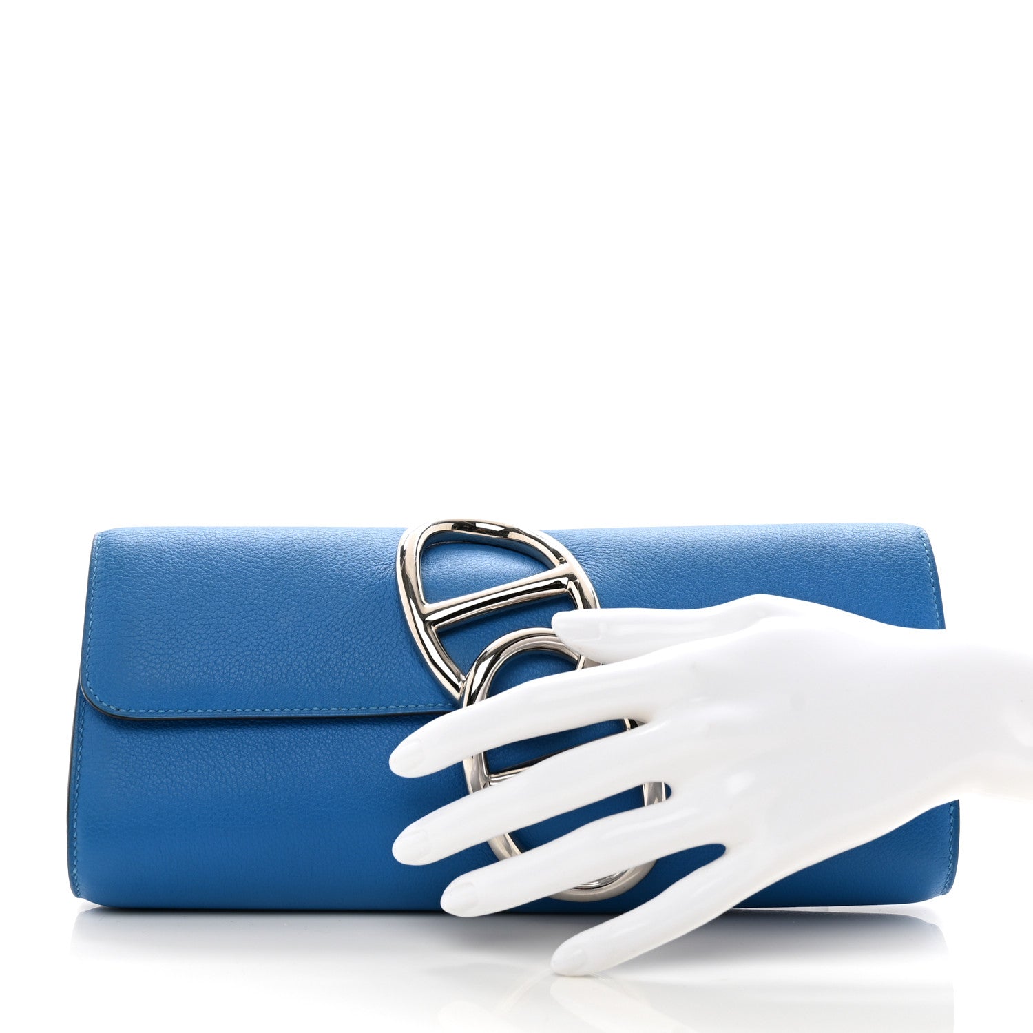 Hermes Evercolor Egee Clutch Bleu Hydra 2 of 8