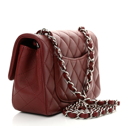 Chanel Lambskin Quilted Mini Rectangular Flap Burgundy 3 of 12